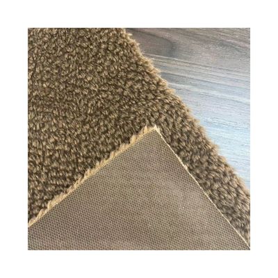 Tissu artificiel en peluche douce et en fourrure fausse Sherpa Teddy avec matériau avant 100% polyester