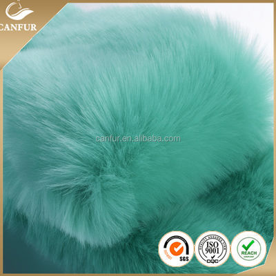 100% polyester, revêtement en faux, fourrure de renard pour vêtements, luxueux et confortable