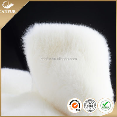 100% polyester, revêtement en faux, fourrure de renard pour vêtements, luxueux et confortable
