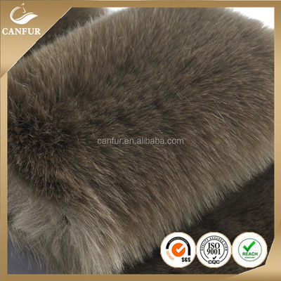 100% polyester, revêtement en faux, fourrure de renard pour vêtements, luxueux et confortable