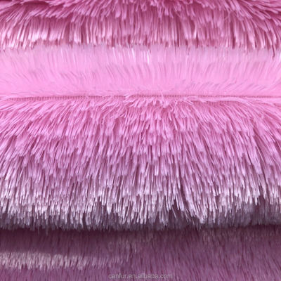 160cm largeur imprimé en polyester pour cheveux longs en tissu de fourrure PV Plush pour fournitures de fabrication de jouets