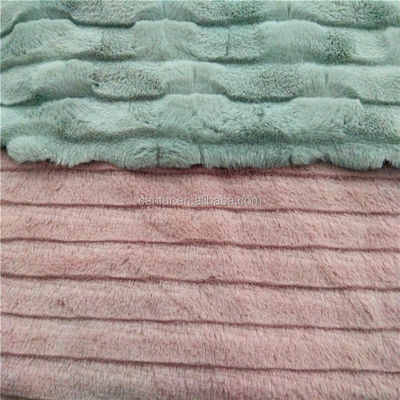 10-18mm Plie Navy Grand poids de coupe bandes PV Plush Tissu pour les vêtements dans la marine