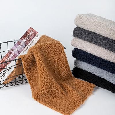 Tissu de laine 100% polyester Sherpa pour les vestes