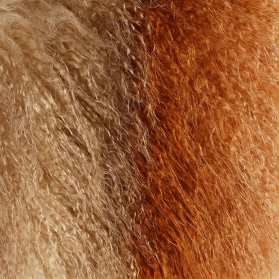Tissu de fourrure fausse à pile longue et bouclée pour manteau et coussins d'hiver de n'importe quelle couleur PANTONE
