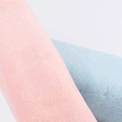 Tissu en peluche avec pile de 10 à 20 mm et texture très douce 100% polyester en fourrure de lapin