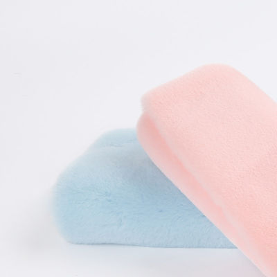 Tissu en peluche avec pile de 10 à 20 mm et texture très douce 100% polyester en fourrure de lapin
