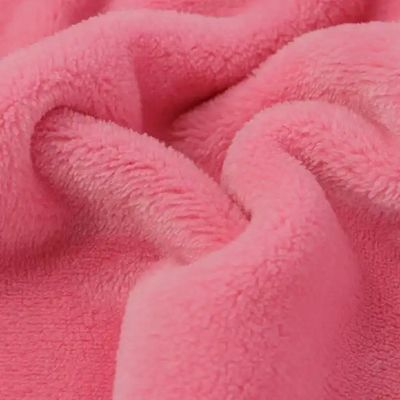 Couleur personnalisée 100D Compte de fil Tissu de laine de corail pour pyjama 300gm double face