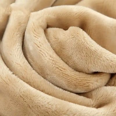 Couleur personnalisée 100D Compte de fil Tissu de laine de corail pour pyjama 300gm double face