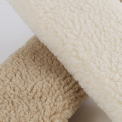 Tissus tricotés 100% polyester denim Sherpa pour revêtement doux et isolant