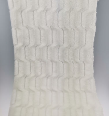 Tricot tricoté Tissu en peluche photovoltaïque blanc brossé pour couvertures et oreillers Tricot tricoté