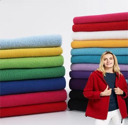 150d*144f Tissu en laine polaire pour veste, revêtement 100% polyester largeur 155cm