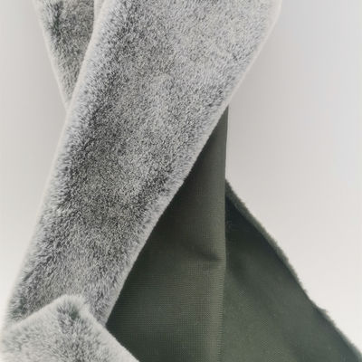 100D Compte de fil Blanc décoloré Imitation de faux fourrure de lapin à texture douce et moelleuse