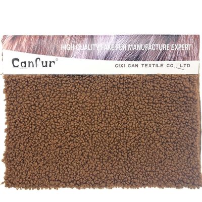 Tissu en plaqué de poids moyen 100% polyester Sherpa faux fourrure pour jouets et vêtements