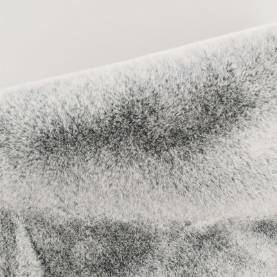 100D Compte de fil Blanc décoloré Imitation de faux fourrure de lapin à texture douce et moelleuse