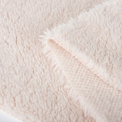 Tissu de doublure de polyester Sherpa pour manteau d'hiver Doublure de veste 300-500g/m Largeur 58/60