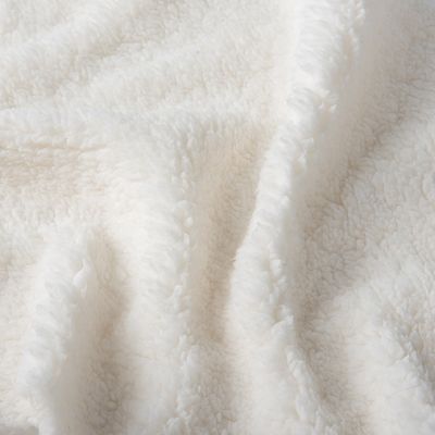 Tissu de doublure de polyester Sherpa pour manteau d'hiver Doublure de veste 300-500g/m Largeur 58/60