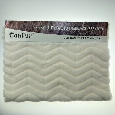 Peau de lapin découpée imprimée Plush 1000 mètres 15-25 jours Livraison 58/60" Largeur de CANFUR CN
