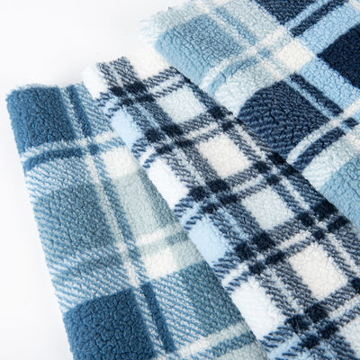Velours de coton polyester imprimées à double face pour la production de vêtements confortables