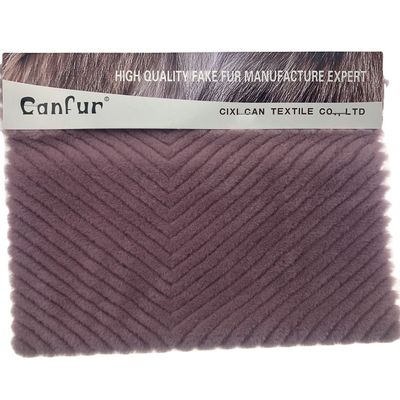 Design Plush Back Matériau 100% polyester teinture de fourrure de lapin pour vêtement