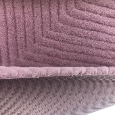 Design Plush Back Matériau 100% polyester teinture de fourrure de lapin pour vêtement