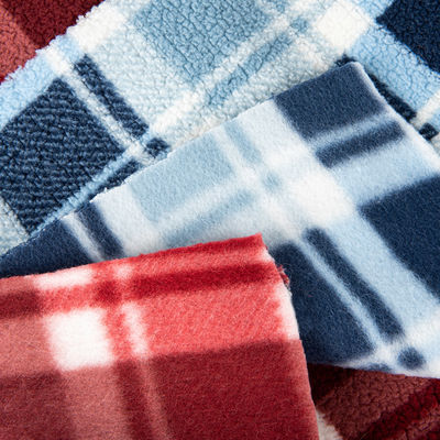 Velours de coton polyester imprimées à double face pour la production de vêtements confortables