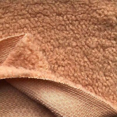 Résistant aux taches 100% polyester Particules personnalisées manteau en laine d'agneau pour tissu féminin