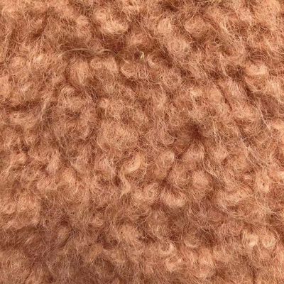 Résistant aux taches 100% polyester Particules personnalisées manteau en laine d'agneau pour tissu féminin