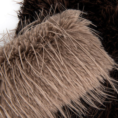 Beaux chapeaux et 100% polyester de laine longue tissée fourrure de raton laveur pour les vêtements