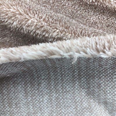 Tissu de laine de sherpa 100% polyester cationique teint tricoté pour diverses applications