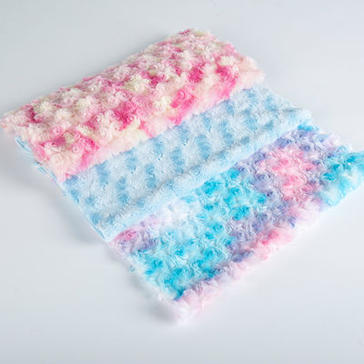 Tissus tricotés 58/60" largeur Impression colorée Tissu en peluche PV avec fourrure en peluche tourbillonnante