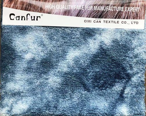 Tissu de fourrure d'agneau de couleur mixte de 380 gm doux et durable