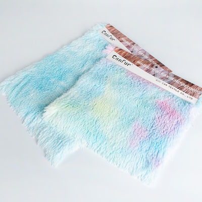 Tissus tricotés 58/60" largeur Impression colorée Tissu en peluche PV avec fourrure en peluche tourbillonnante