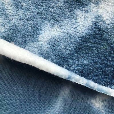 Tissu de fourrure d'agneau de couleur mixte de 380 gm doux et durable