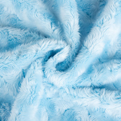 Tissus tricotés 58/60" largeur Impression colorée Tissu en peluche PV avec fourrure en peluche tourbillonnante