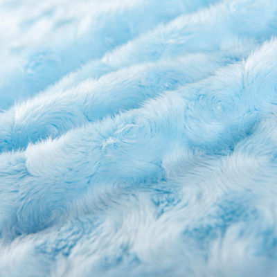 Tissus tricotés 58/60" largeur Impression colorée Tissu en peluche PV avec fourrure en peluche tourbillonnante