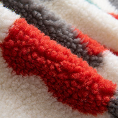 Vêtement en laine de mouton Borg Sherpa avec doublure Sherpa avec doublure Jacquard personnalisée