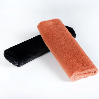 Description Fabrique de fourrure de lapin fausse de chameau en peluche pour vêtements de toute couleur