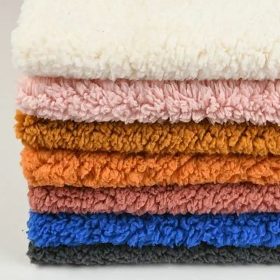 Tissu imprimé de polyester à poids moyen, sous-vêtement de laine de sherpa, recyclé