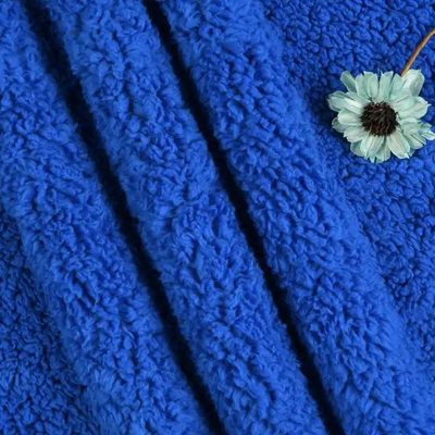 Tissu imprimé de polyester à poids moyen, sous-vêtement de laine de sherpa, recyclé