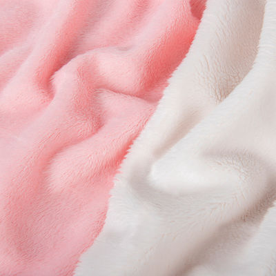 100% polyester souple Sherpa laine de fourrure courte Tissu pour jouet manteau personnalisable