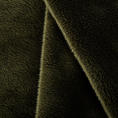 100% polyester souple Sherpa laine de fourrure courte Tissu pour jouet manteau personnalisable