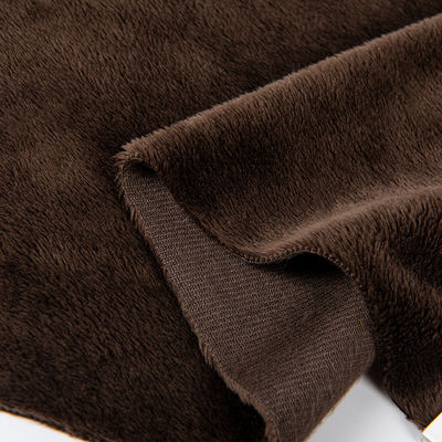100% polyester souple Sherpa laine de fourrure courte Tissu pour jouet manteau personnalisable
