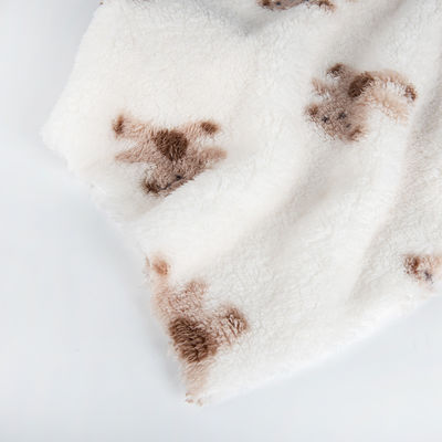 Tissu de fourrure pour enfants en peluche douce et confortable en polyester sur mesure