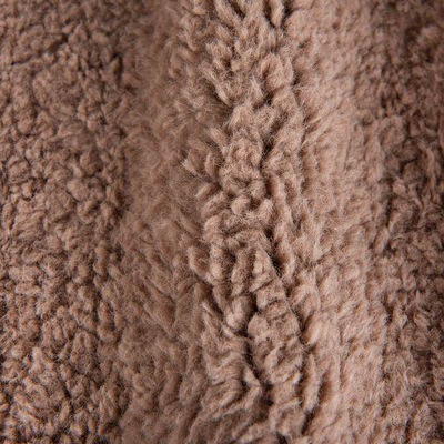 Nombre de fils personnalisables 100% polyester Sherpa Veloce Teddy Bonded Suède Tissu tricoté
