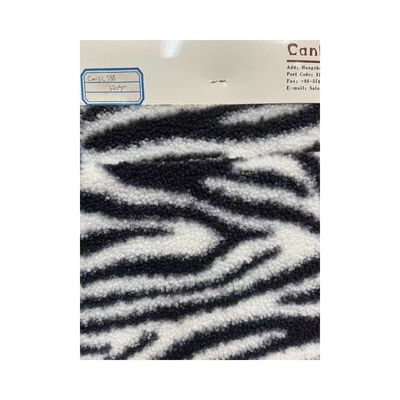 Tissu Teddy imprimé sur mesure chaud 100% polyester tricoté pour manteau et jouet largeur 58/60