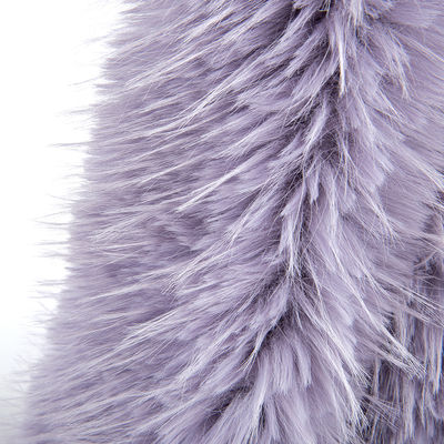 Tissu de fourrure fausse à longue pile avec un fond en polyester à 100% et une largeur de 58/60"