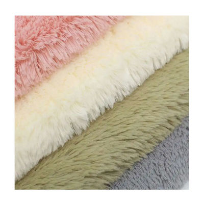20 mm de longueur de pile Tricot tricoté Tissu en plush PV de couleur solide pour jouets mous et couvertures