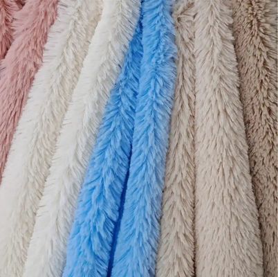 20 mm de longueur de pile Tricot tricoté Tissu en plush PV de couleur solide pour jouets mous et couvertures