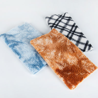 Densité personnalisée de poids moyen teinture spéciale Teddy tissu de laine pour vêtement / canapé