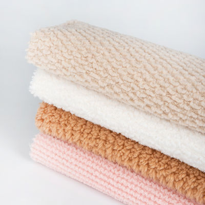 Tissu de laine de sherpa à double face de style simple pour vêtements et couvertures 58/60" de largeur